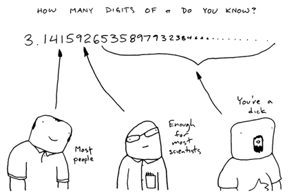 How many digits of pi do you know? (Comic)