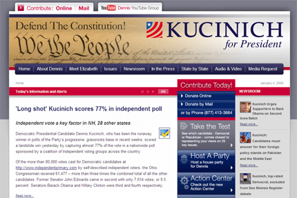 Dennis Kucinich for president 2008