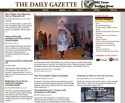Before the change to the Daily Gazette