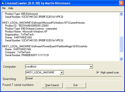 License Crawler 0.0.42