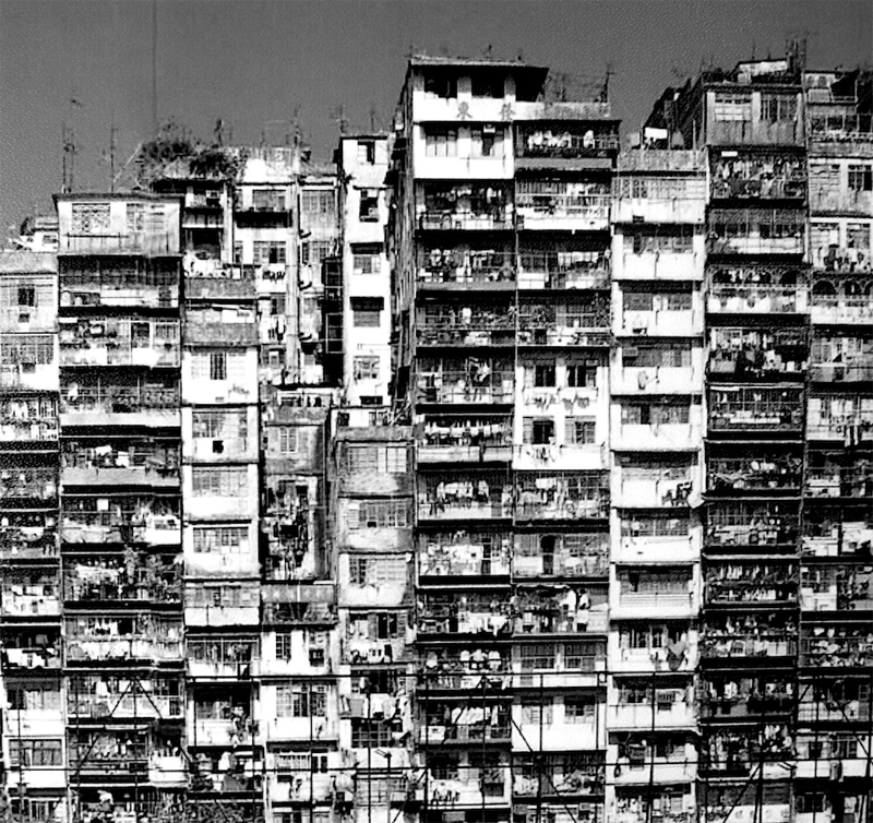 Cityscape of the Kowloon walled city