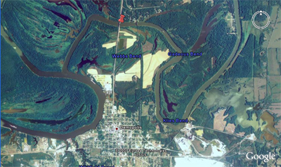This is a Google Maps satellite image of approximate locations of the incident
