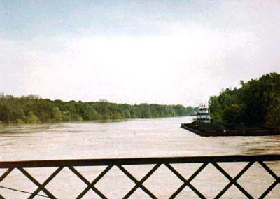 The M/V Cahaba at a distance